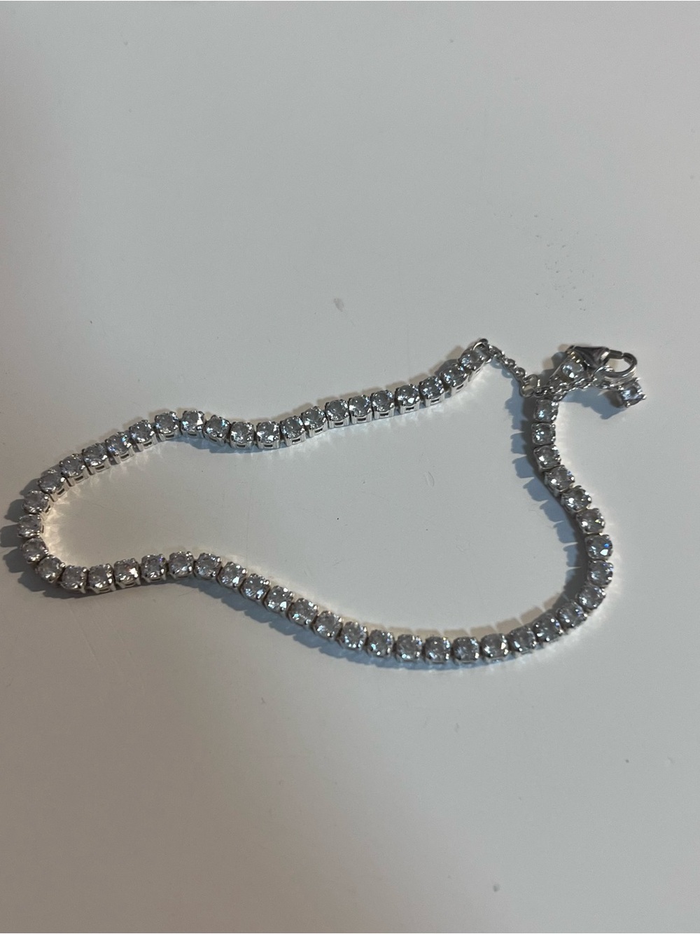 PANDORA Classic Silver Tennis Bracelet - Sparkling Clear Stones